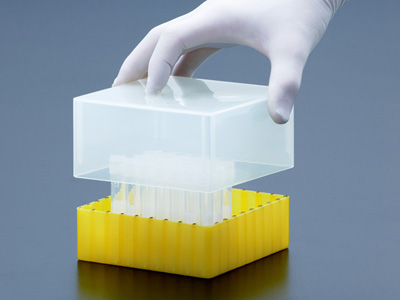 Storage box L for 81 cryo tubes 3.8 ml / 4.5 ml, 1 piece | Techno Plastic Products